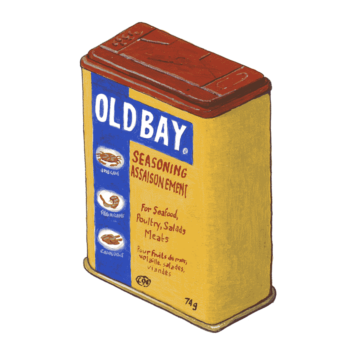 A box of Old Bay seasoning